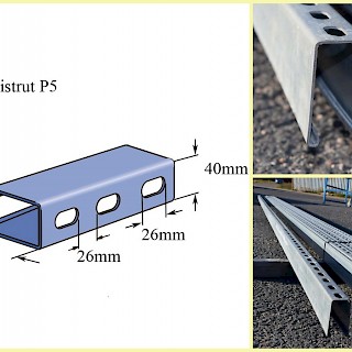 Palkki / asennuskisko 80x40mmx6000mm