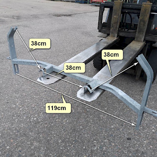 Kuljettimen alarulla teline 38 cm:n rullille
