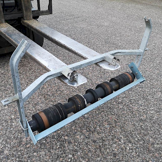 Kuljettimen alarulla teline 38 cm:n rullille ja paluurulla 115 cm
