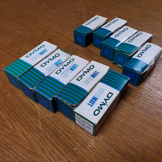 Dymo embossing tape / teippi